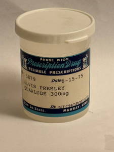 Elvis Presley QUAALUDE prescription bottle