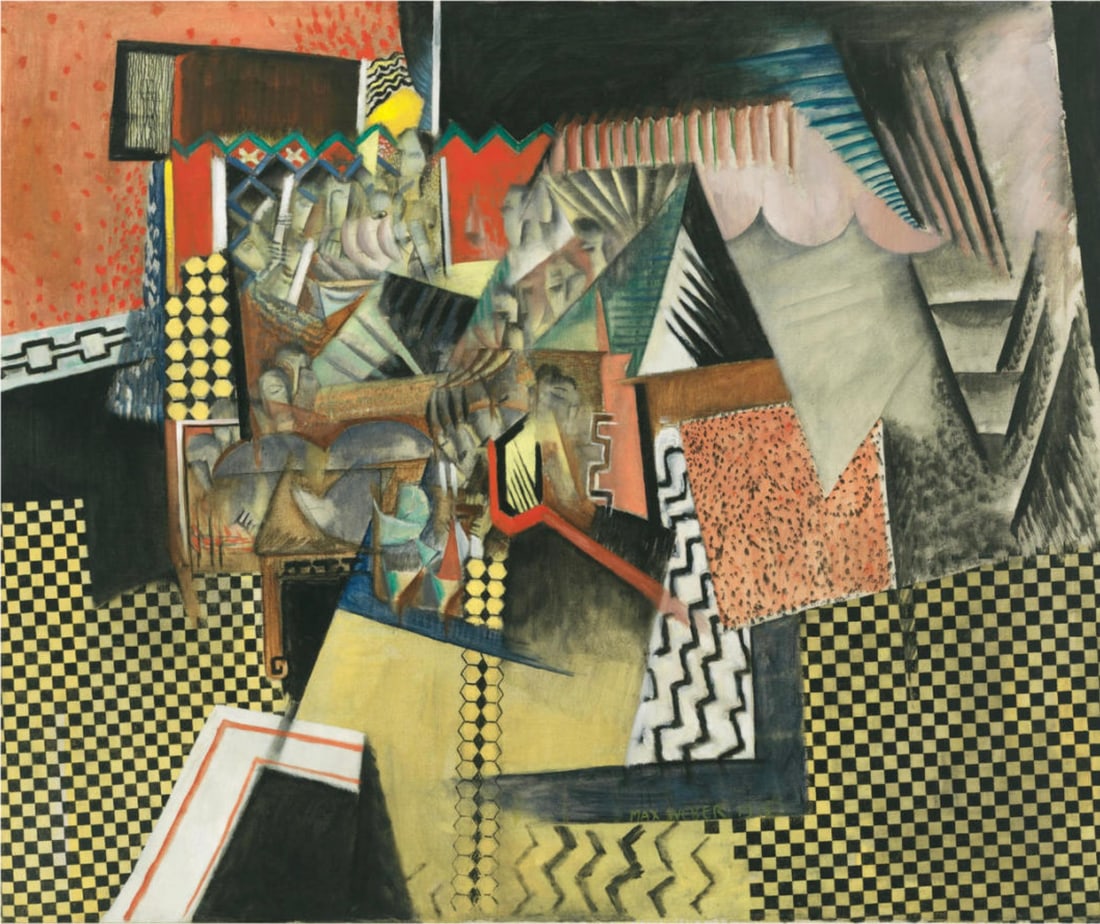 Max Weber "Chinese Restaurant, 1915" Offset Lithograph: Max Weber (1881–1961) was a Russian-born American painter and one of the early pioneers of American modernism. He is known for his contributions to modern art movements such as Cubism and Fauvism an