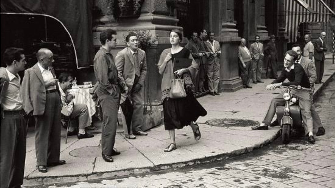 Ruth Orkin "American in Italy, 1951" Print: Ruth Orkin (1921 – 1985) was an American photographer known for her documentary-style street photography and portraiture. Born in Boston, Massachusetts, Orkin developed a passion for photography at