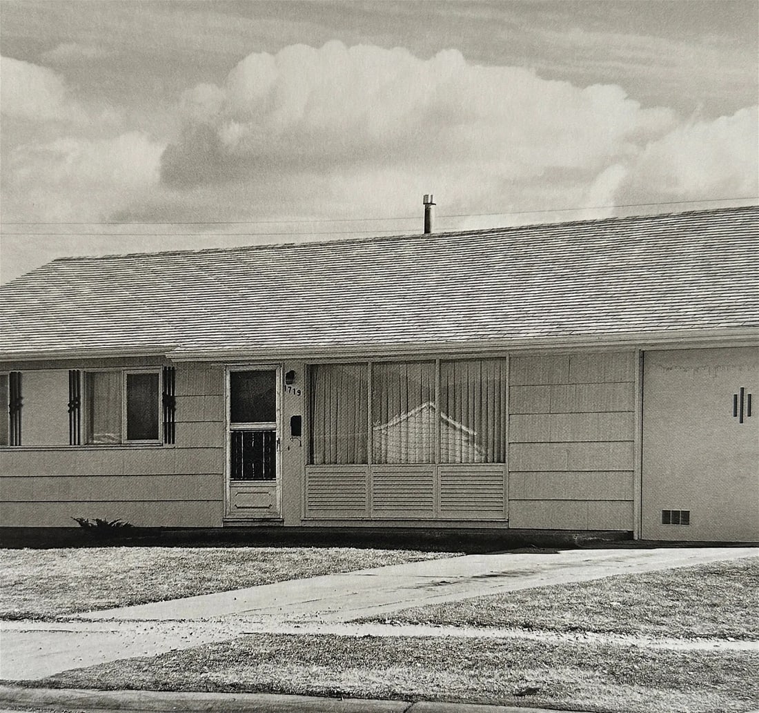 Robert Adams "Untitled" Print.: Robert Adams (1937-1997): Robert Adams was an American photographer who is known for his black-and-white photographs of the American West, particularly the landscapes of Colorado and Oregon. His work