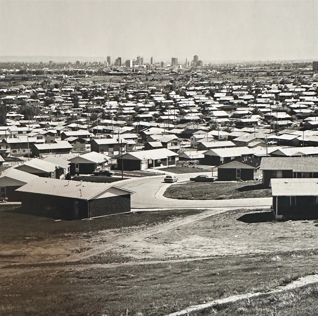 Robert Adams "Untitled" Print.: Robert Adams (1937-1997): Robert Adams was an American photographer who is known for his black-and-white photographs of the American West, particularly the landscapes of Colorado and Oregon. His work