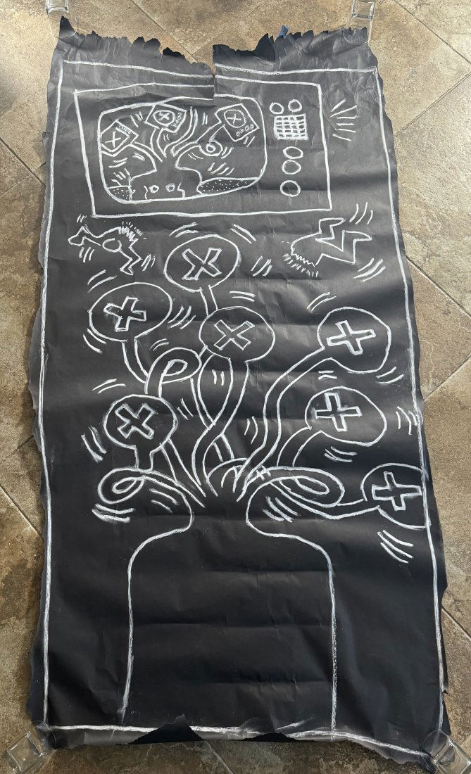 NYC Subway Chalk Drawing Tv (1 of 2)