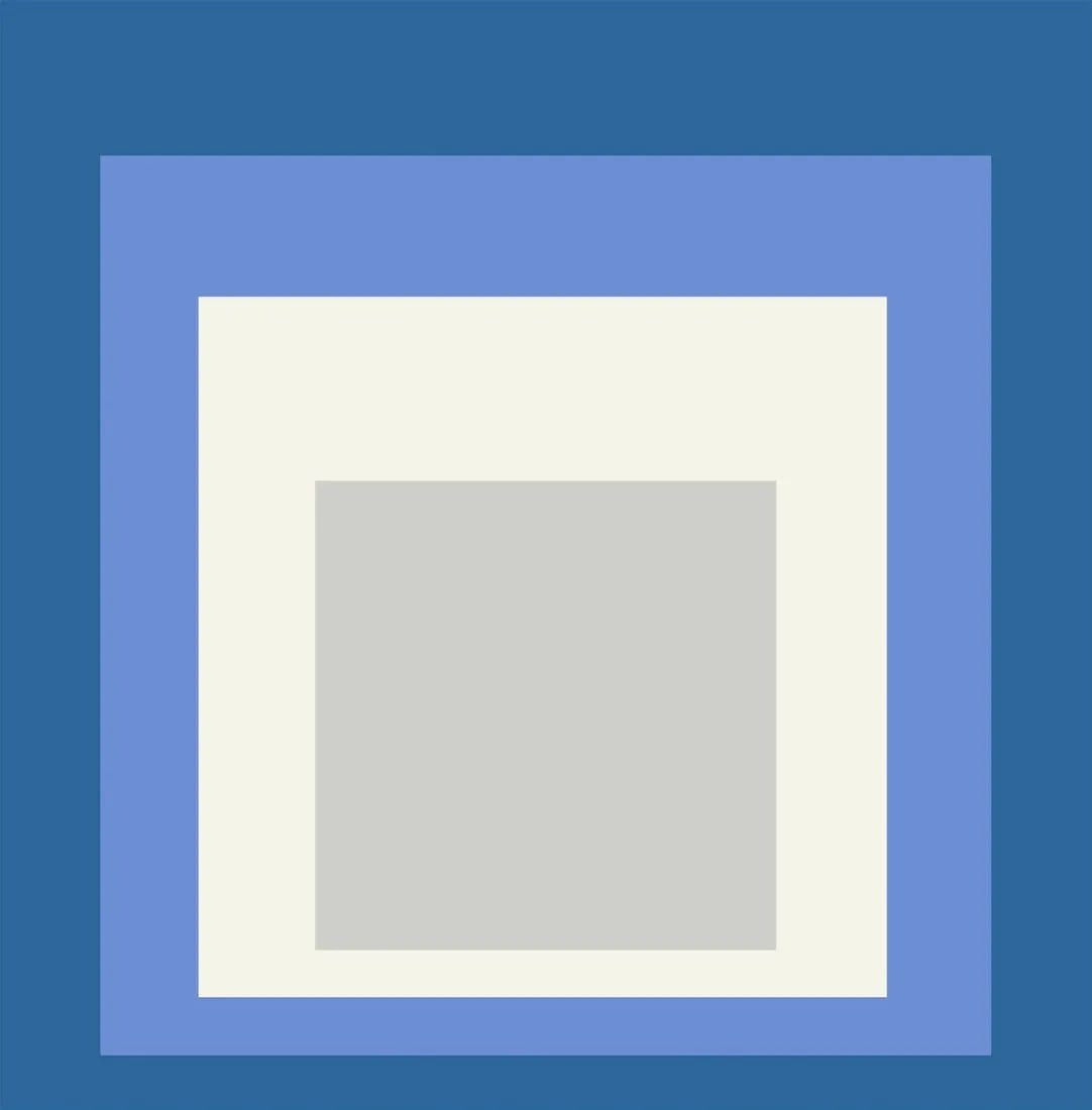 Josef Albers Homage to the Square "Blue" Offset Lithograph (1 of 1)