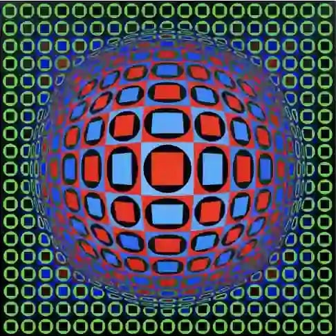 Victor Vasarely "Untitled" Offset Lithograph (1 of 1)