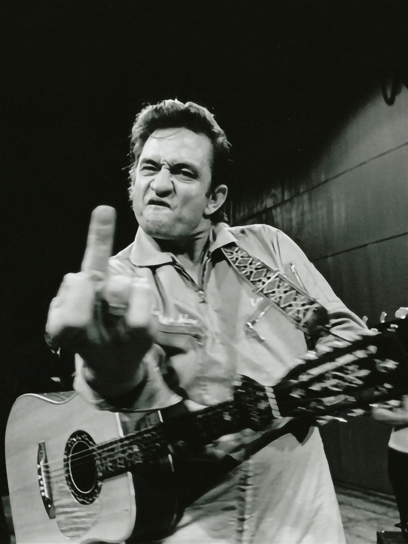 Johnny Cash "Middle Finger, 1969" Print (1 of 1)