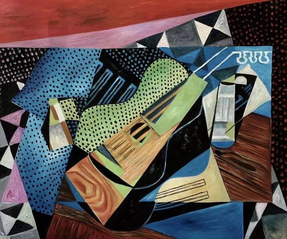 Juan Gris "Cubist Still Life, 1915" Oil Painting (1 of 1)