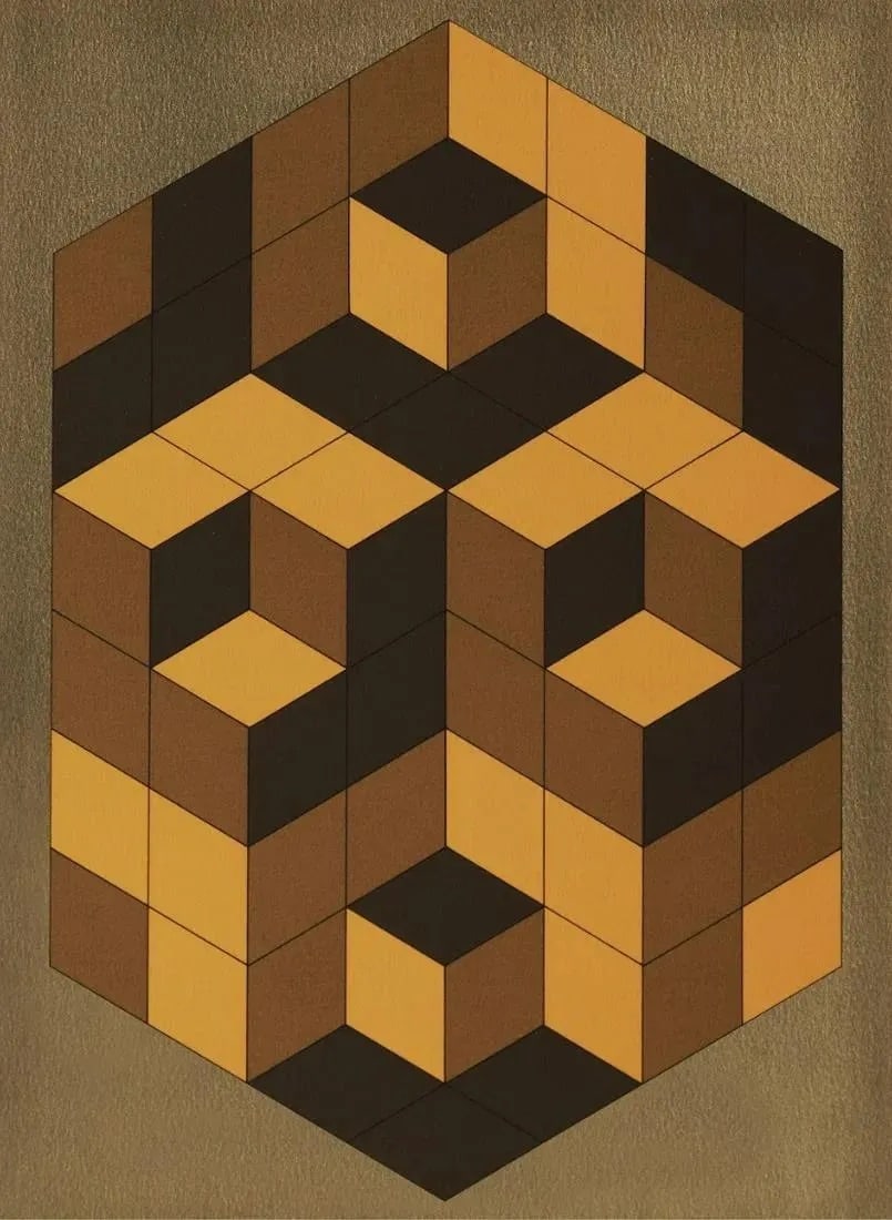 Victor Vasarely "Untitled" Offset Lithograph (1 of 1)