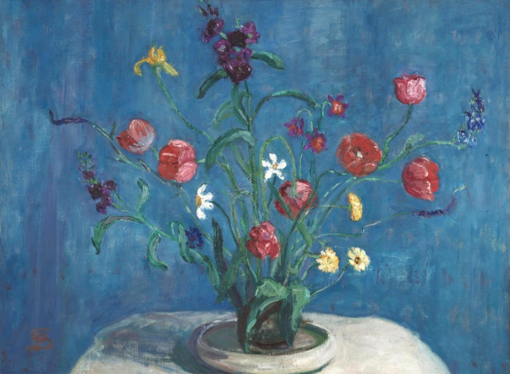 Florine Stettheimer "Shallow Bowl, 1922" Offset Lithograph: Florine Stettheimer (1871-1944) was an American painter, poet, and salonniÃ¨re known for her avant-garde art and her role in the cultural and artistic scene of New York City during the early 20t