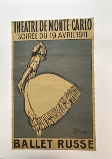 Ballet Russe “Jean Cocteau??Poster linen backed (1 of 4)
