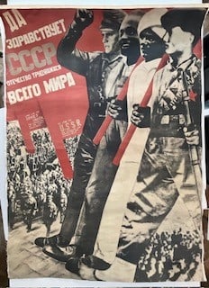 Russian poster linen backed (1 of 8)
