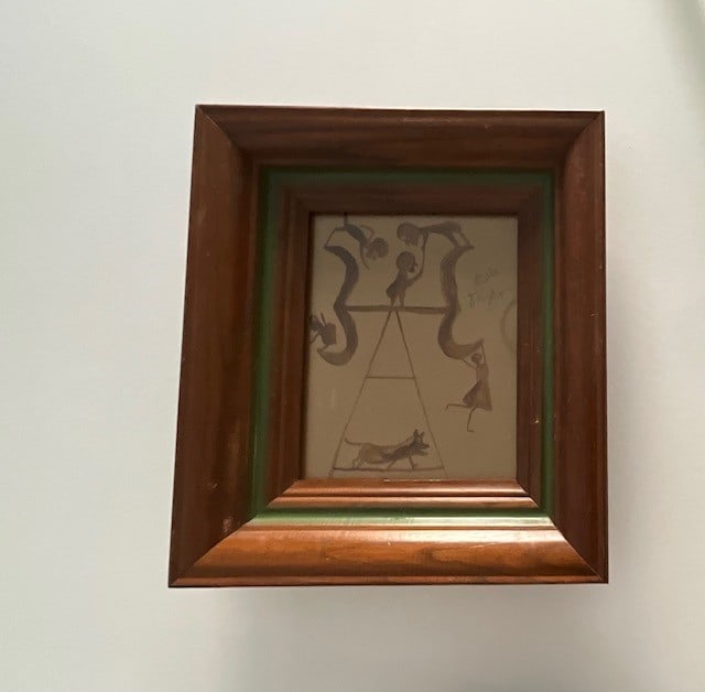 Bill Traylor poster paint and pencil on cardboard painting (1 of 5)