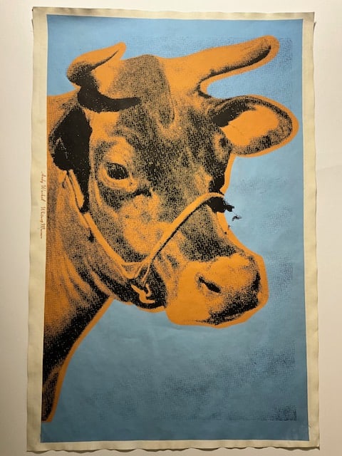 Warhol Cow Whitney Museum Poster linen backed (1 of 5)