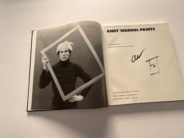 ANDY WARHOL SIGNED WITH SOUP CAN DRAWING PRINTS BOOK SIGNED FIRST EDITION (1 of 3)