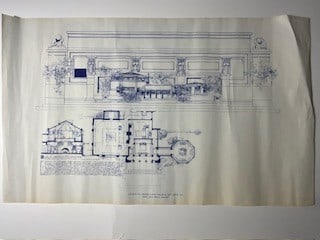 Frank Lloyd Wright vintage blueprint (1 of 9)
