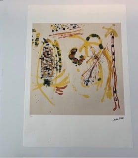 Jackson Pollock offset lithograph pencil numbered: Measures 27 1/2 x 19 3/4 inchesOn woven paperAfter Pollock