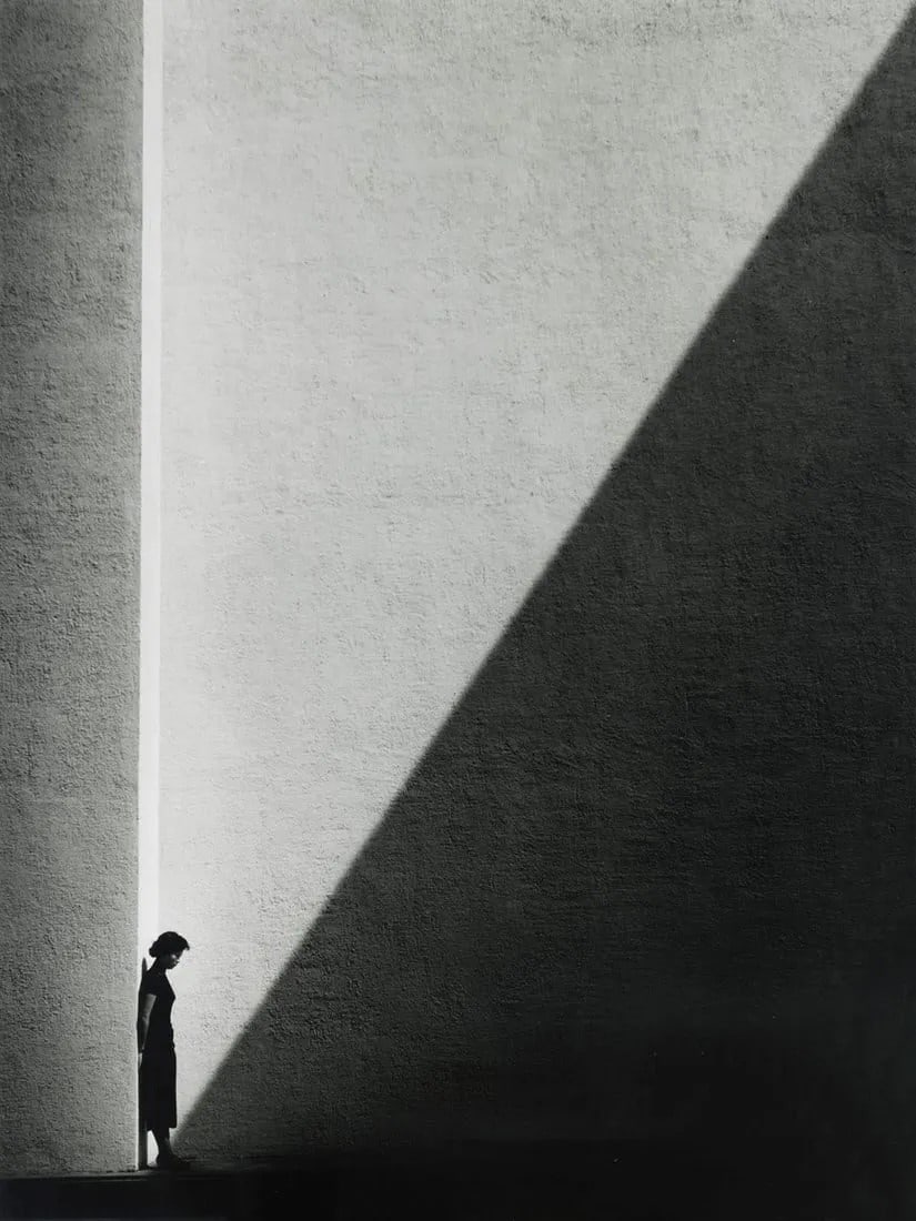 Fan Ho - Approaching Shadow, Hong Kong: Fan Ho - Approaching Shadow, Hong Kong, Photo-Print on paper, Printed Later, Measures 12.00 X 9.00 Inches, Work is Mounted