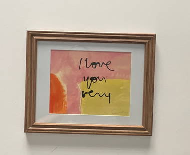 Sister Corita Kent watercolor: Measures 10 x 8 inches sightFramed measures 12 x 15 inchesGallery label versoSold after