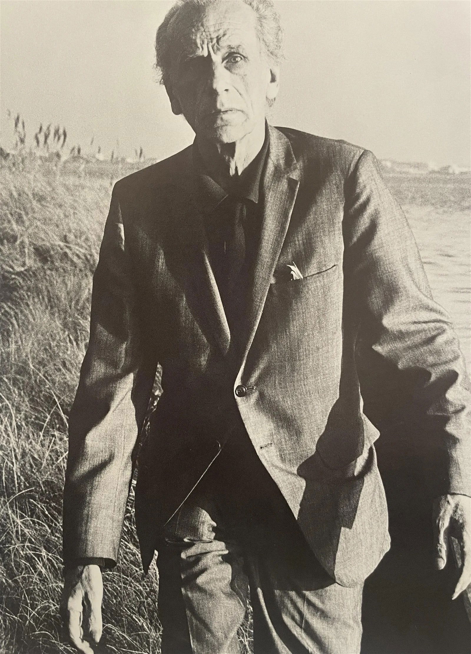 Hans Namuth "Joseph Cornell, Westhampton, New York, 1971" Print: Hans Namuth (1915-1990) was a German-born American photographer known for his influential portraits of artists, particularly those associated with the Abstract Expressionist movement. He played a sign