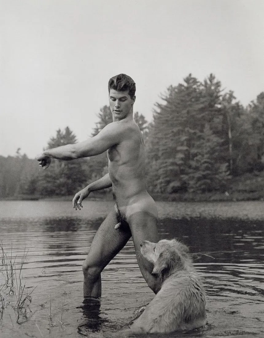Bruce Weber "Rob and Little Bear, Pond" Sheet-Fed Gravure (1 of 1)