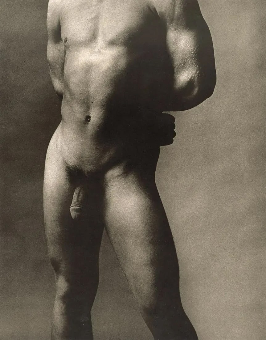 Ken Haak "Male Figure, 1974": Measures: 10 1/2 x 13 1/3 inches print and mounted