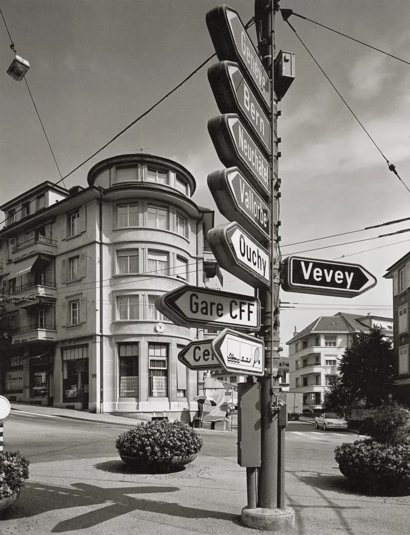 Gabriele Basilico "Lausanne, 1987": Measures: 8 4/5 x 11 1/2 inches print and mounted