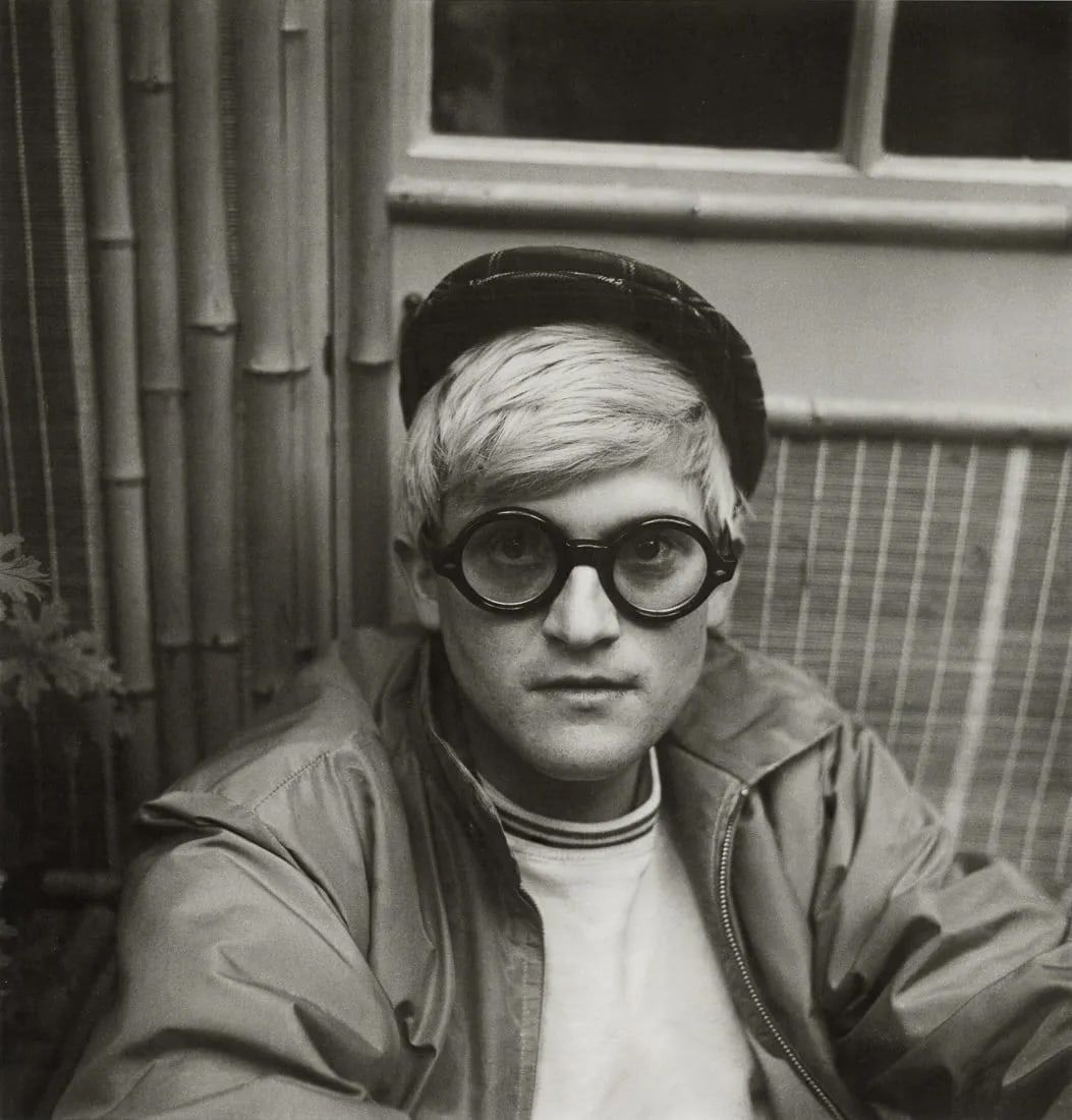 Cecil Beaton "David Hockney, 1965": Measures: 10 x 10 2/3 inches print and mounted