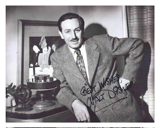 Walt Disney Signed Photo Best Wishes (1 of 1)