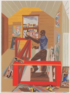 Jacob lawrence "The Studio" lithograph (1 of 1)