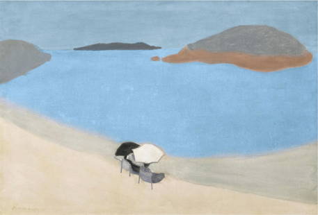 Milton Avery "Sea Gazers, 1956" Offset Lithograph: Milton Avery was an influential American painter renowned for his distinctive style that bridged the gap between representational art and abstract expressionism. Born on March 7, 1885, in Altmar, New