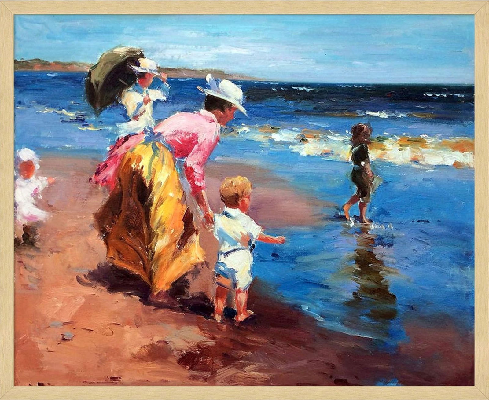 Edward Henry Potthast "At the Beach" Painting (1 of 5)