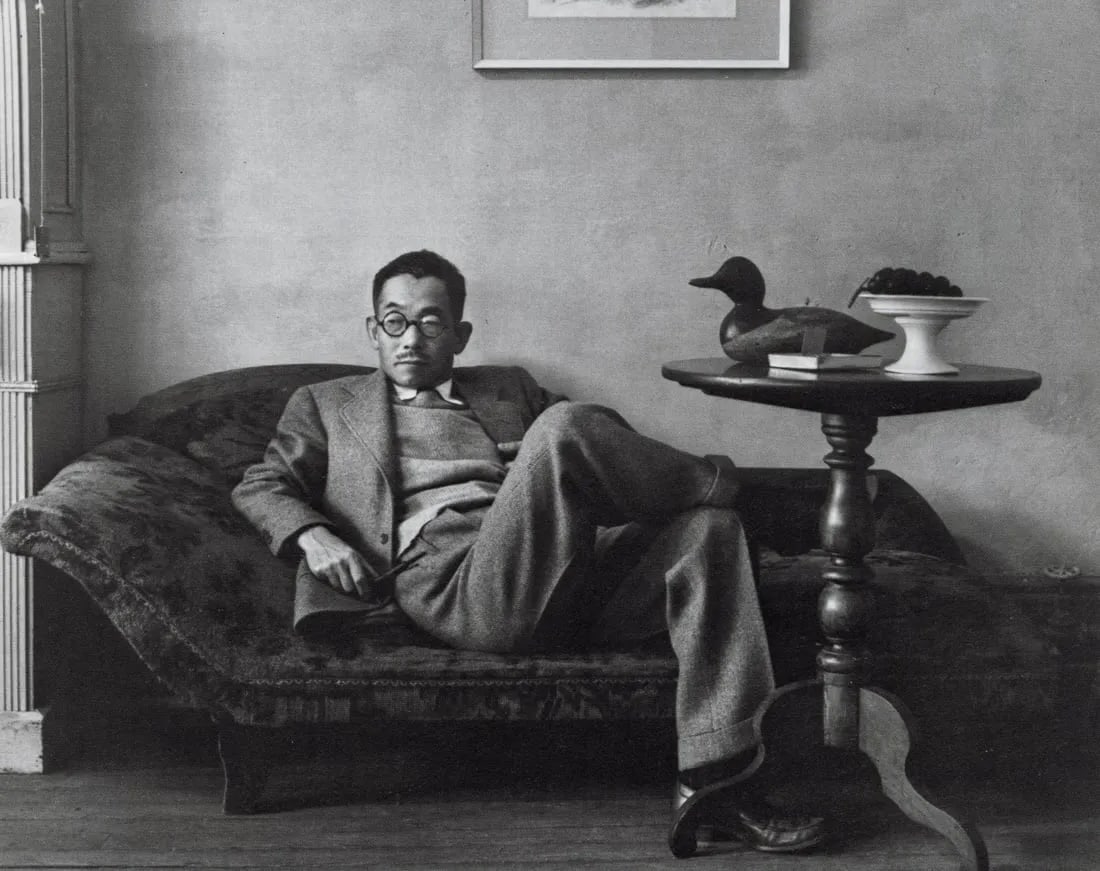 Arnold Newman "Kuniyoshi, 1941": Measures: 7 x 5 1/2 inches print and mounted