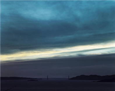 Richard Misrach "Golden Gate Bridge, 1998" Print: Richard Misrach (born 1949) is an American photographer known for his large-format color photographs that explore themes of landscape, society, and human interaction with the environment. Born in Los