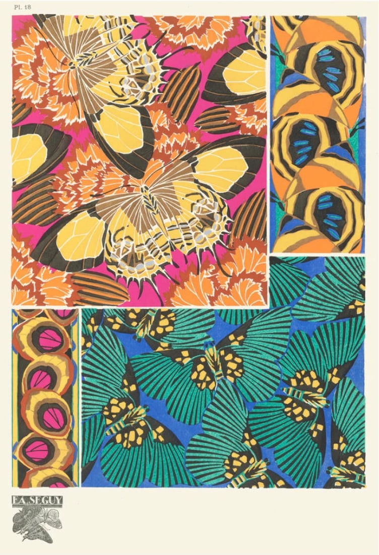 Emile Allain Seguy "Butterflies, 1921" Print (1 of 5)