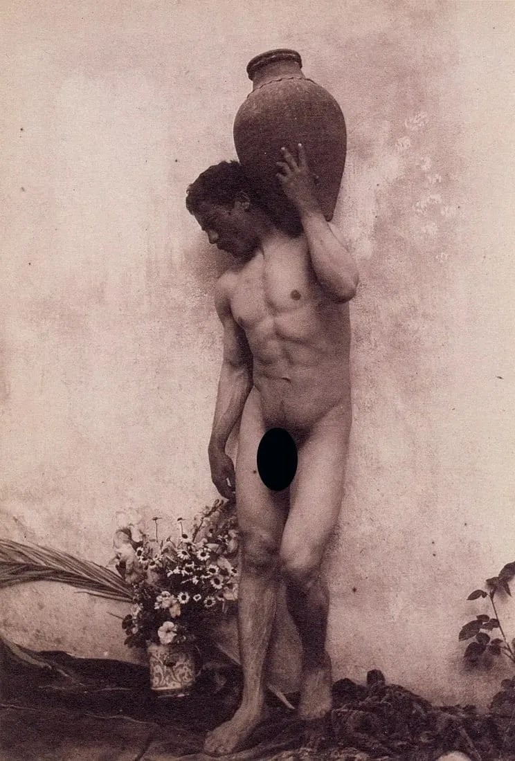 WILHELM VON GLOEDEN - Male Figure with Jar (1 of 1)