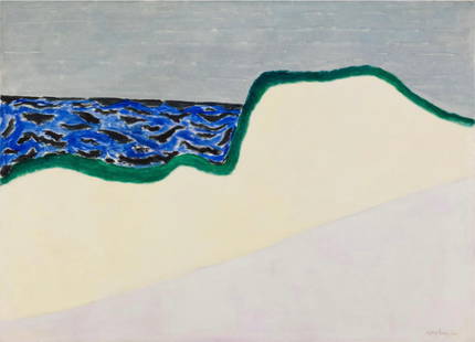 Milton Avery "Dunes and Sea II, 1960" Offset Lithograph: Milton Avery was an influential American painter renowned for his distinctive style that bridged the gap between representational art and abstract expressionism. Born on March 7, 1885, in Altmar, New