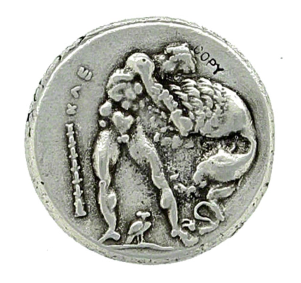 390 B.C. Heraclea Lucania Stater Coin: The Heraclea Lucania Stater, minted between 390-340 B.C., stands as a testament to the cultural and economic vibrancy of Greek colonization in southern Italy during antiquity. Originating from the cit