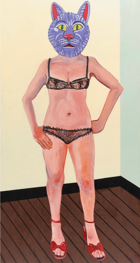 Joan Brown "Woman Wearing Mask, 1972" Offset Lithograph (1 of 5)