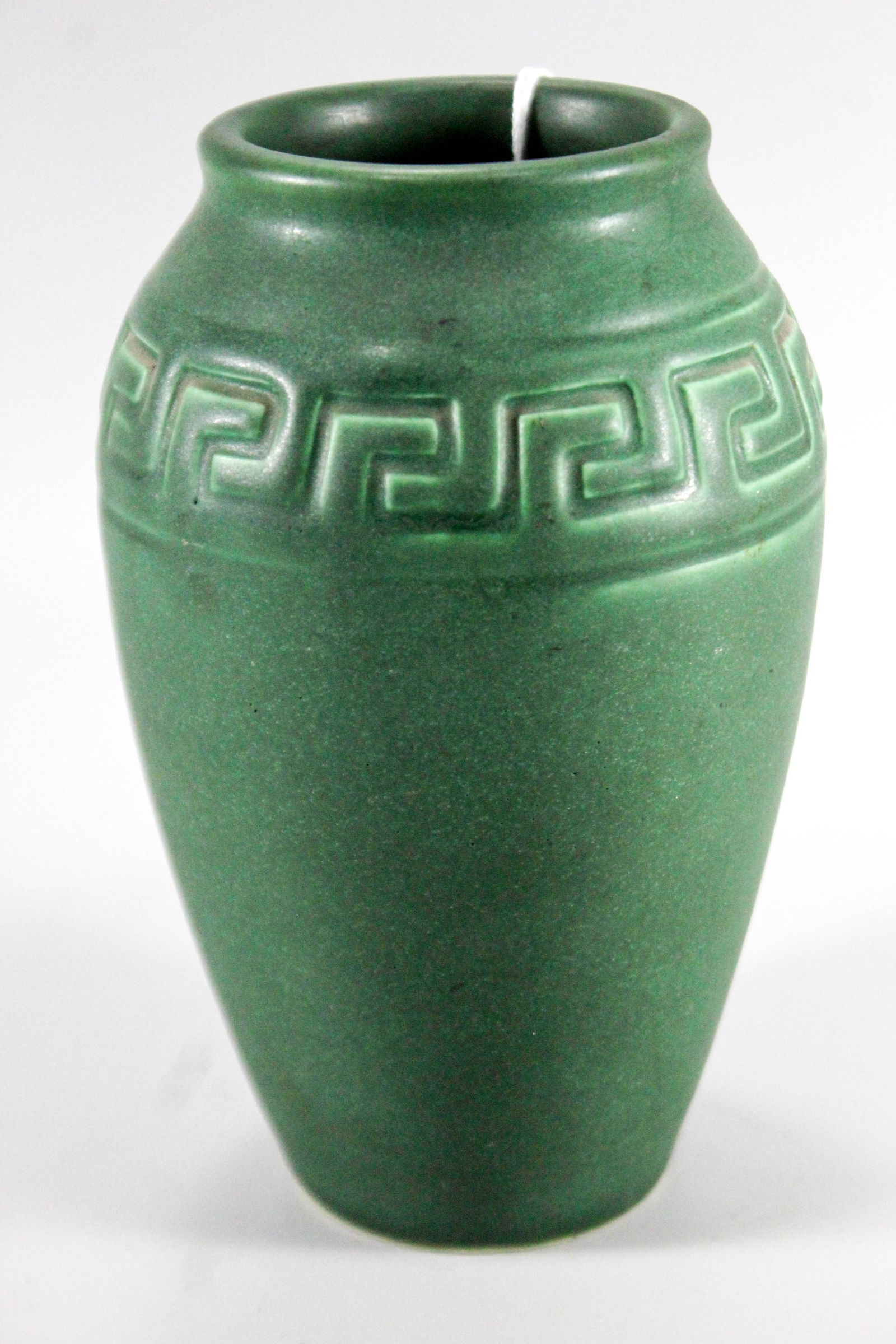 Rookwood Pottery green "Greek Key" vase. (1 of 5)