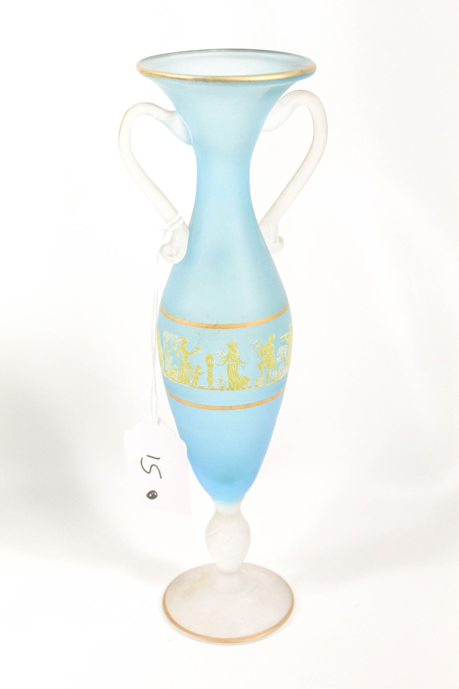 Blue amphora style vase (1 of 8)