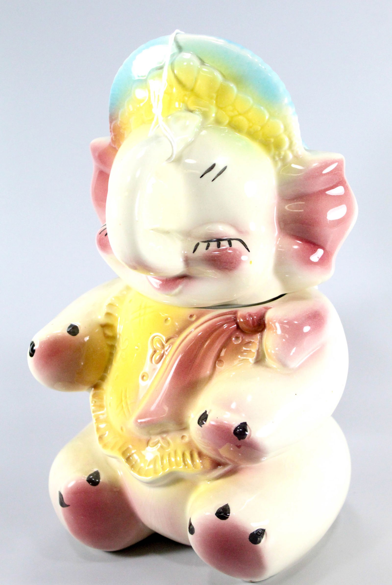 Vintage American Bisque baby elephant cookie jar (1 of 10)