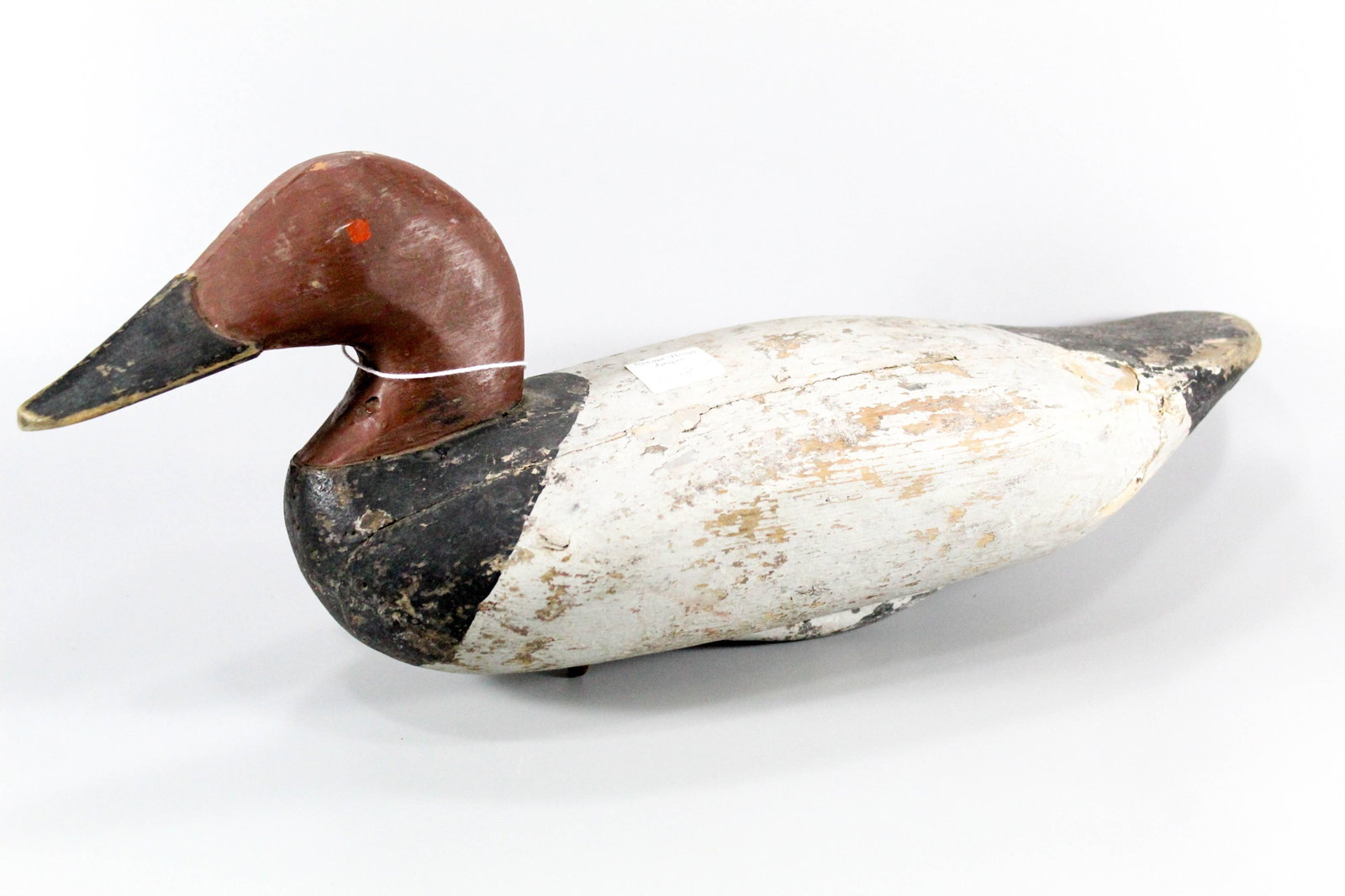 Wood duck decoy. Canvasback drake.: Wood duck decoy. Canvasback drake.