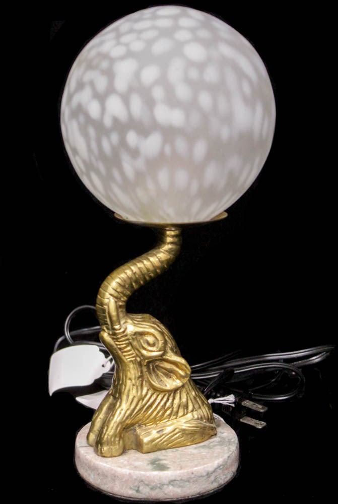 Art Deco baby elephant globe lamp. (1 of 8)