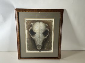 Print of Skull by Sally Lowe