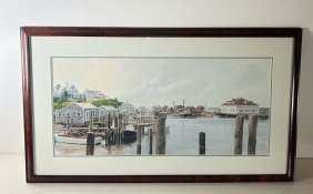 Print of Menemsha, Martha’s Vineyard signed Hugh Hirtle