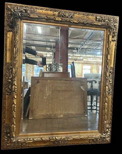 Rococo Style Gold Gilt Mirror: Vintage gold Rococo style mirror. 42" x 54"