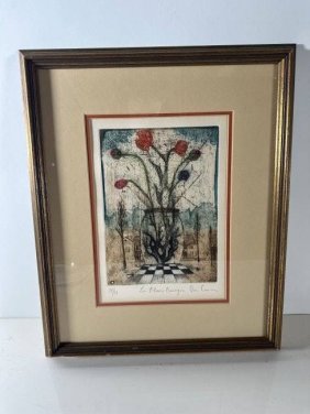 Les Fleurs Boroyue signed illegibly, 18/99