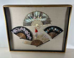 Vintage Framed Art Fans