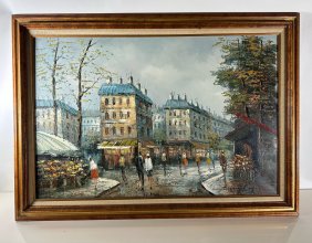 Vintage Paris Street Scene signed Henry Rogers