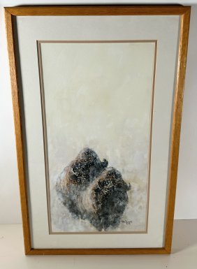 Buffalo in Winter by John Saunders