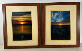 Pair of Sunset Photographs, Summer Sunset and Cape Sunset